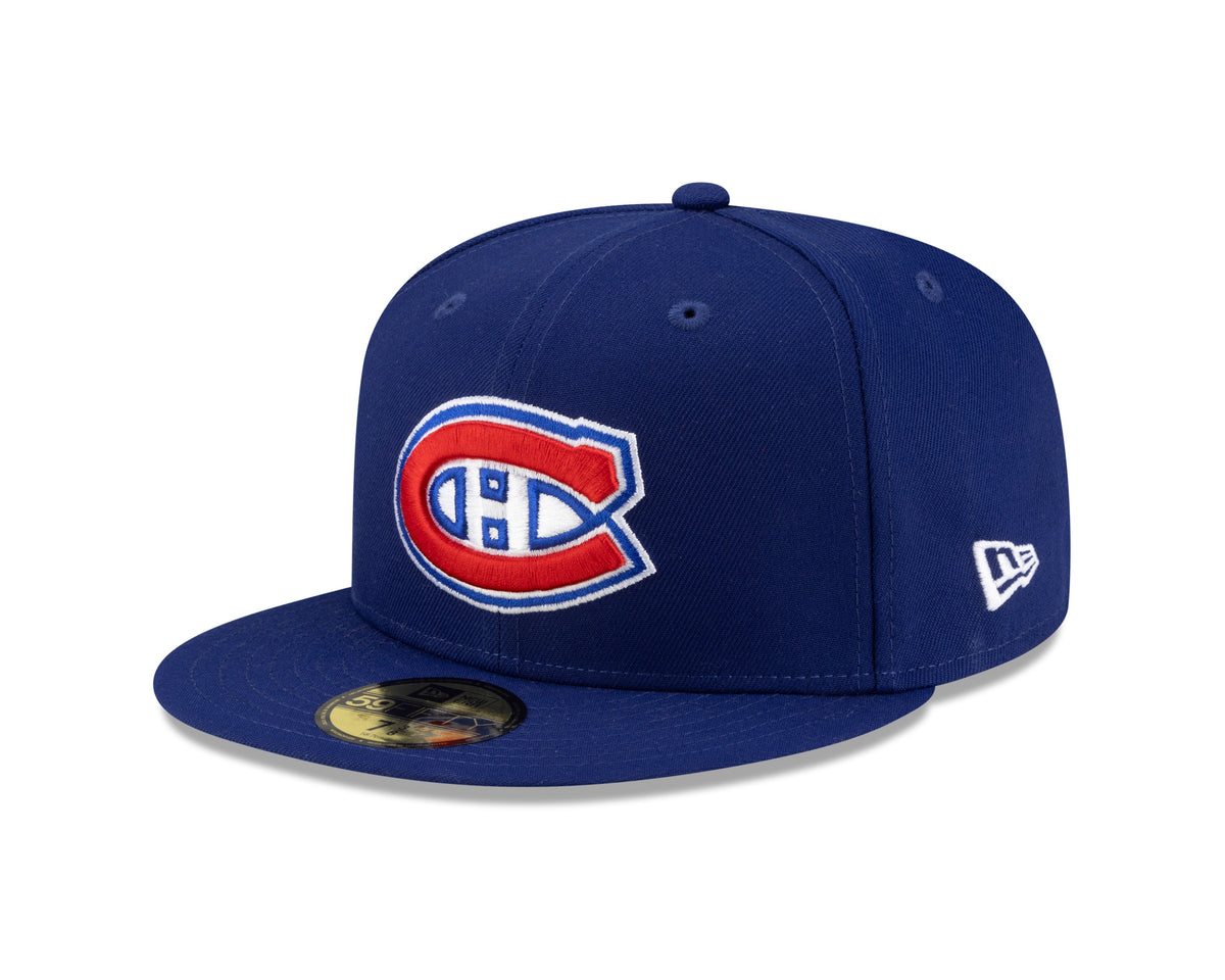 Montreal Canadiens NHL New Era Men Royal Blue 59Fifty Fitted Hat product image 1, provided for visual reference and product