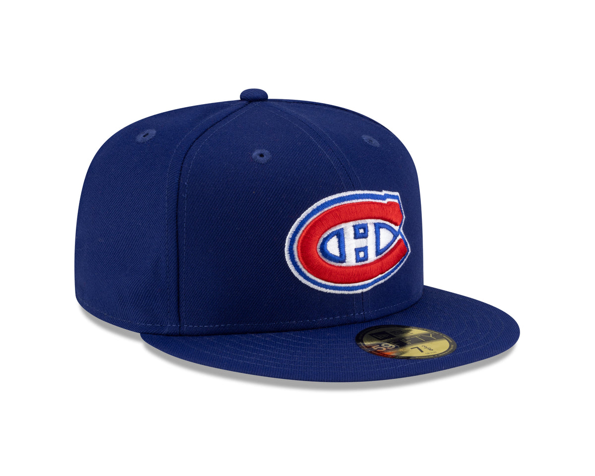 Montreal Canadiens NHL New Era Men Royal Blue 59Fifty Fitted Hat product image 4, provided for visual reference and product