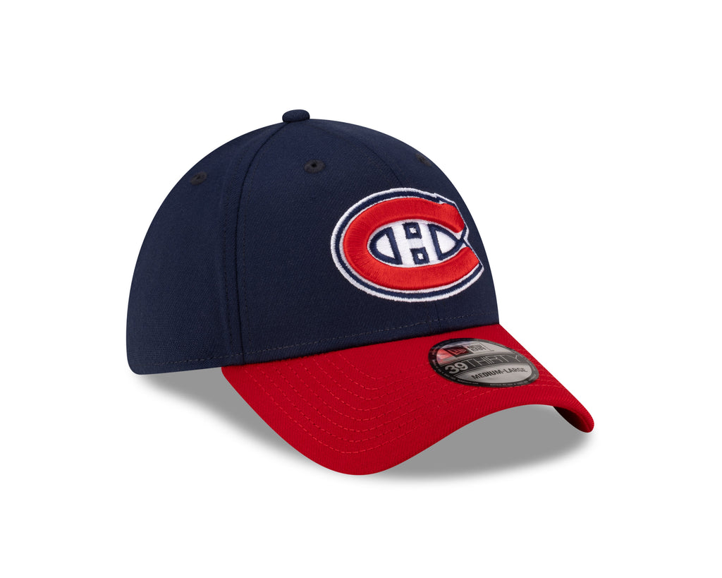 Montreal Canadiens NHL New Era Men Navy/Red 39Thirty Team Classic Stretch Fit Hat product image 4, provided for visual