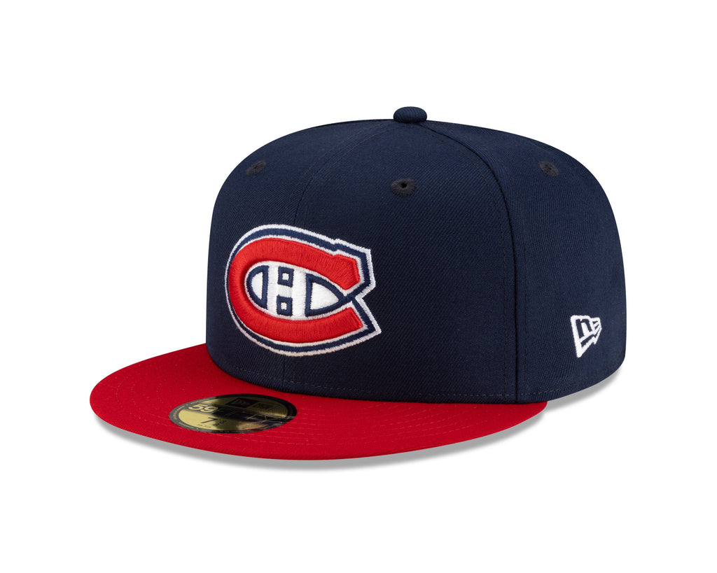 Montreal Canadiens NHL New Era Men Navy/Red Two Tone 59Fifty Fitted Hat product image 1, provided for visual reference and