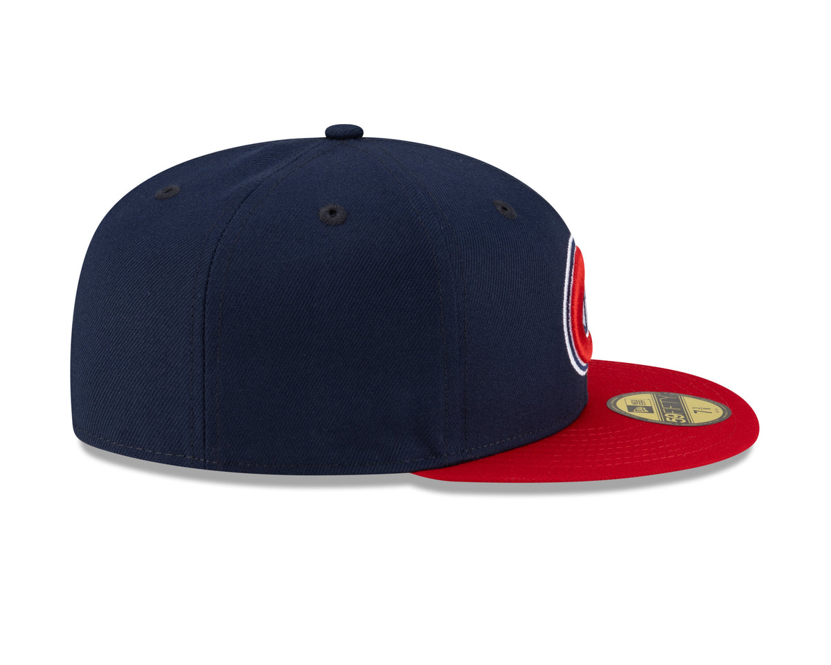 Montreal Canadiens NHL New Era Men Navy/Red Two Tone 59Fifty Fitted Hat product image 6, provided for visual reference and