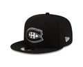 Montreal Canadiens NHL New Era Men Black/White 9Fifty Basic Snapback product image 1, provided for visual reference and