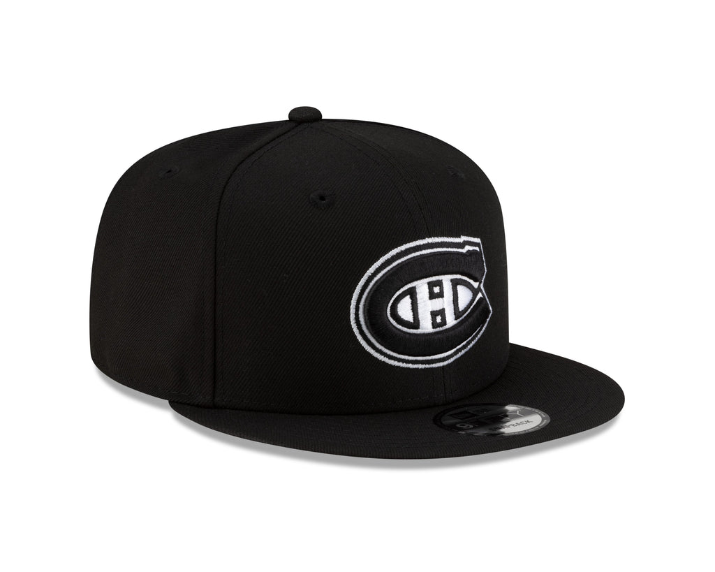 Montreal Canadiens NHL New Era Men Black/White 9Fifty Basic Snapback product image 5, provided for visual reference and