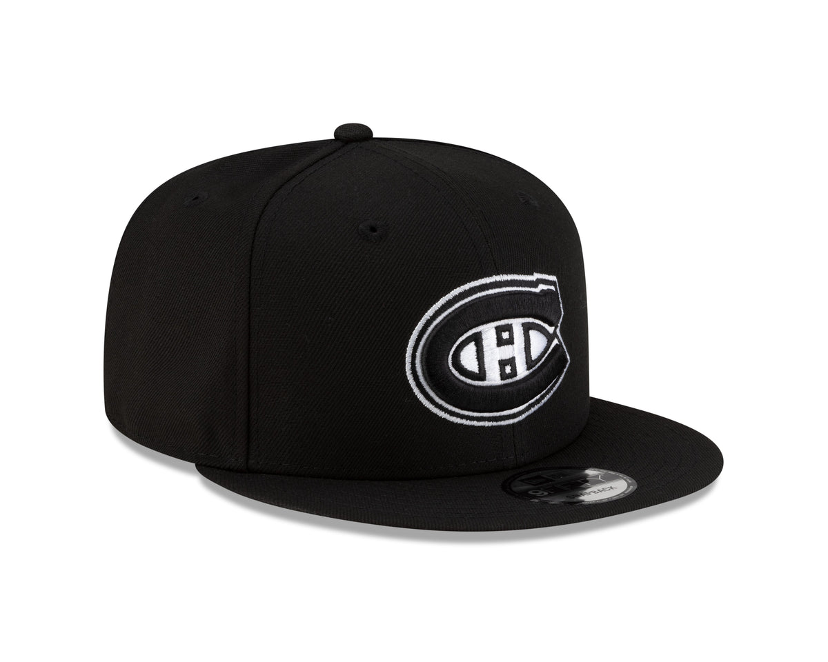 Montreal Canadiens NHL New Era Men Black/White 9Fifty Basic Snapback product image 5, provided for visual reference and