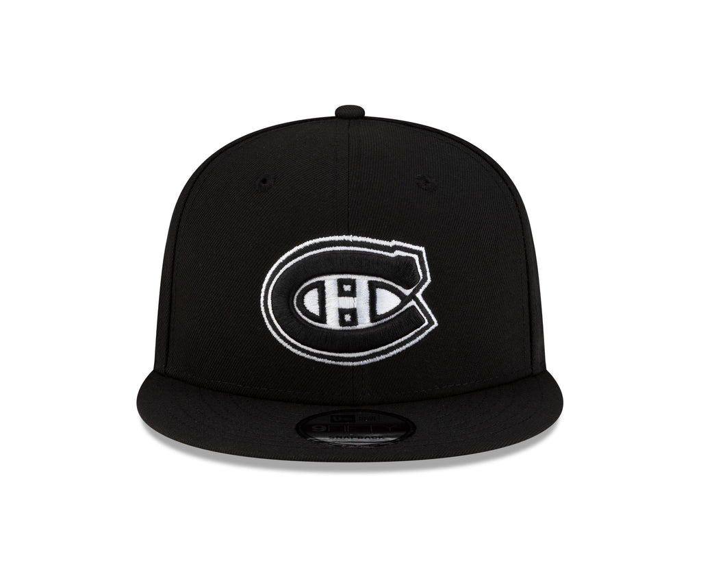 Montreal Canadiens NHL New Era Men Black/White 9Fifty Basic Snapback product image 6, provided for visual reference and