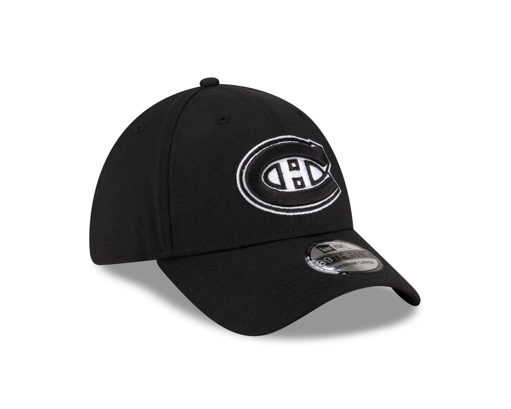 Montreal Canadiens NHL New Era Men Black/White 39Thirty Team Classic Stretch Fit Hat product image 5, provided for visual