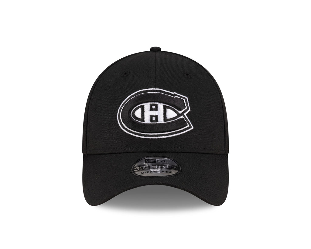 Montreal Canadiens NHL New Era Men Black/White 39Thirty Team Classic Stretch Fit Hat product image 6, provided for visual