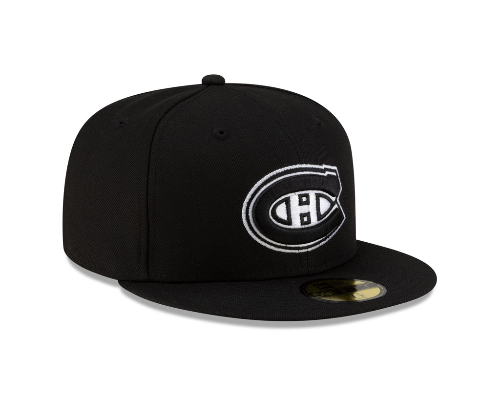Montreal Canadiens NHL New Era Men Black/White 59Fifty Fitted Hat product image 5, provided for visual reference and product