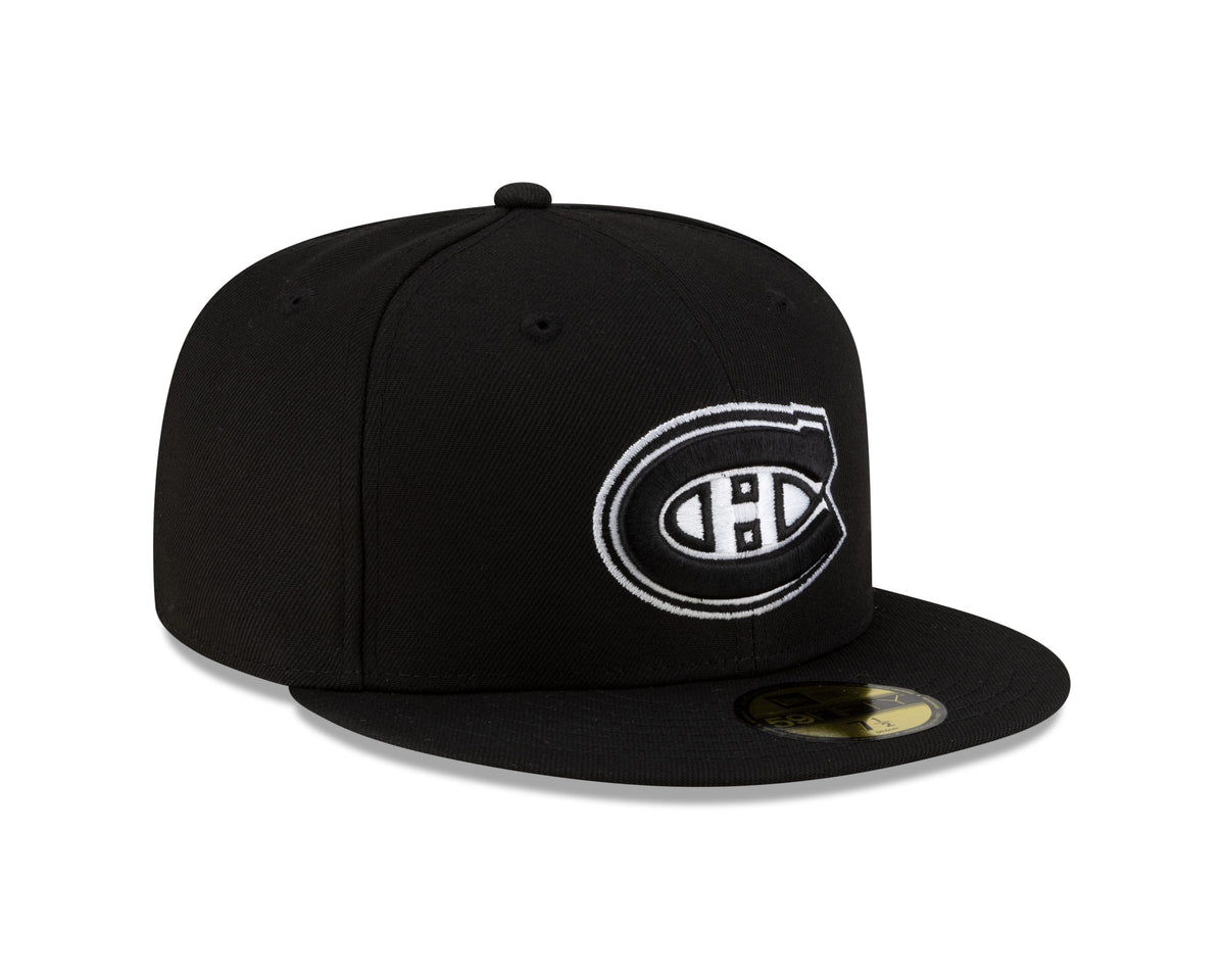 Montreal Canadiens NHL New Era Men Black/White 59Fifty Fitted Hat product image 5, provided for visual reference and product