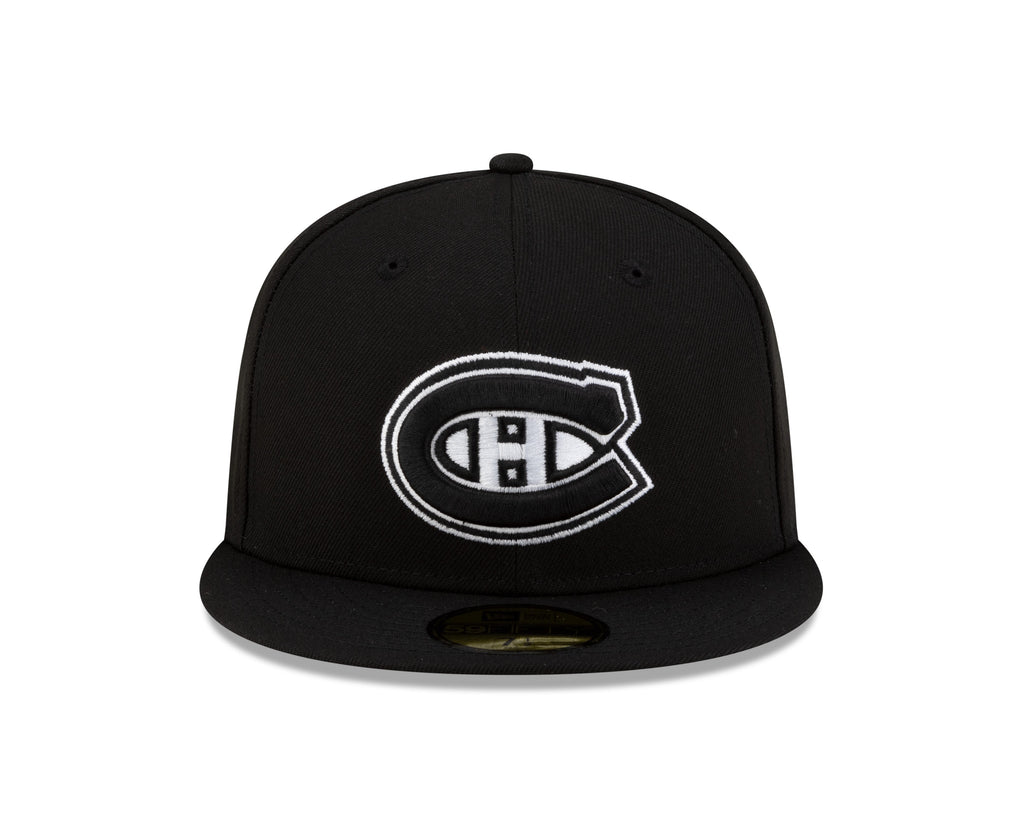 Montreal Canadiens NHL New Era Men Black/White 59Fifty Fitted Hat product image 6, provided for visual reference and product