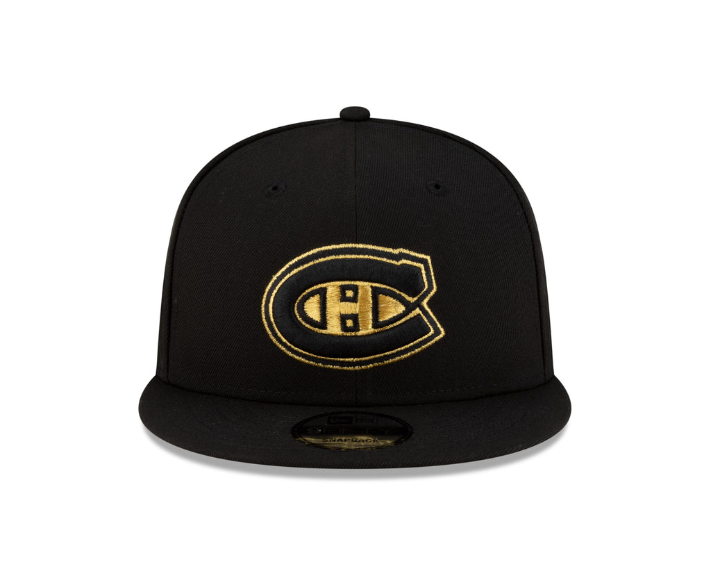 Montreal Canadiens NHL New Era Men Black 9Fifty Gold Logo Snapback product image 6, provided for visual reference and