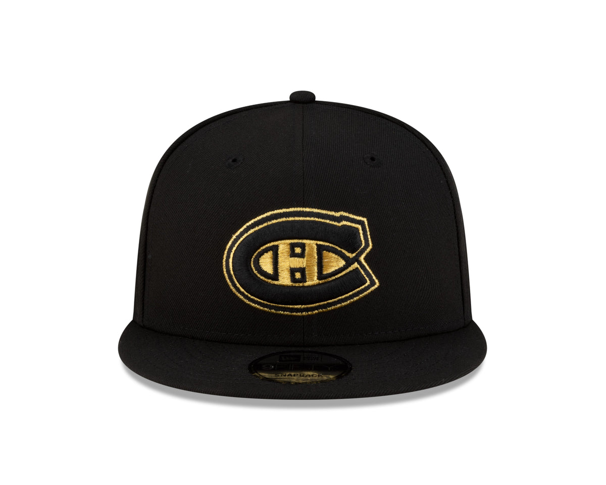 Montreal Canadiens NHL New Era Men Black 9Fifty Gold Logo Snapback product image 6, provided for visual reference and