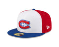 Montreal Canadiens NHL New Era Men Tricolor 59Fifty Fitted Hat product image 1, provided for visual reference and product