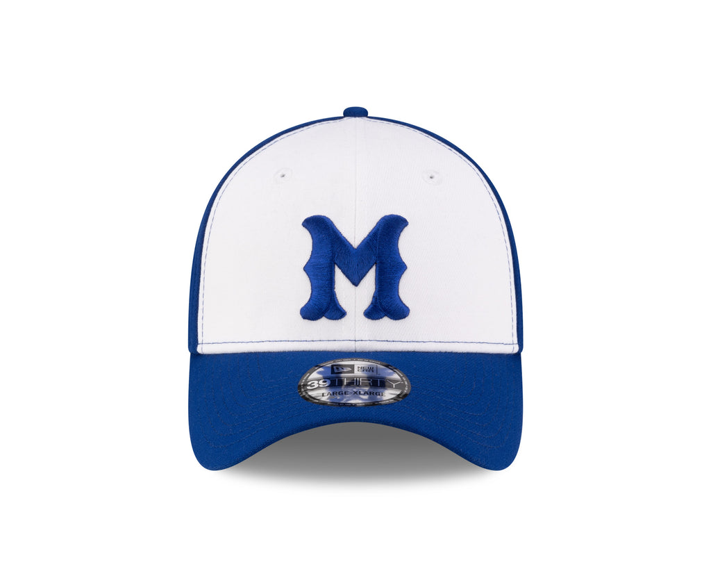 Montreal Royals MiLB New Era Men White/Royal Blue 39Thirty Stretch Fit Hat product image 3, provided for visual reference