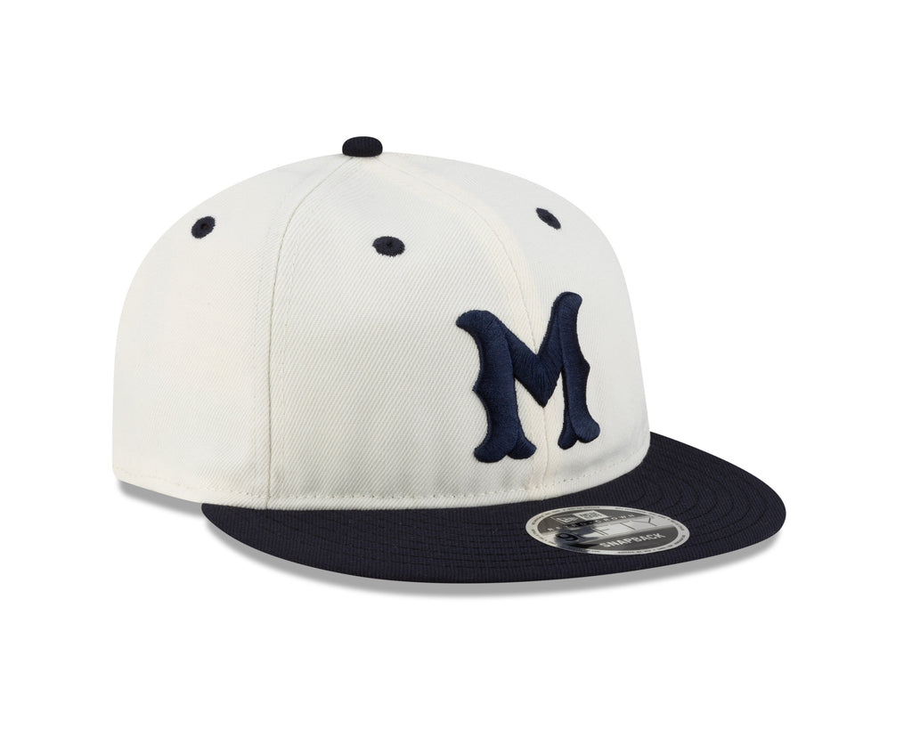 Montreal Royals MiLB New Era Men Chrome White/Navy 9Fifty Retro Crown Snapback product image 6, provided for visual
