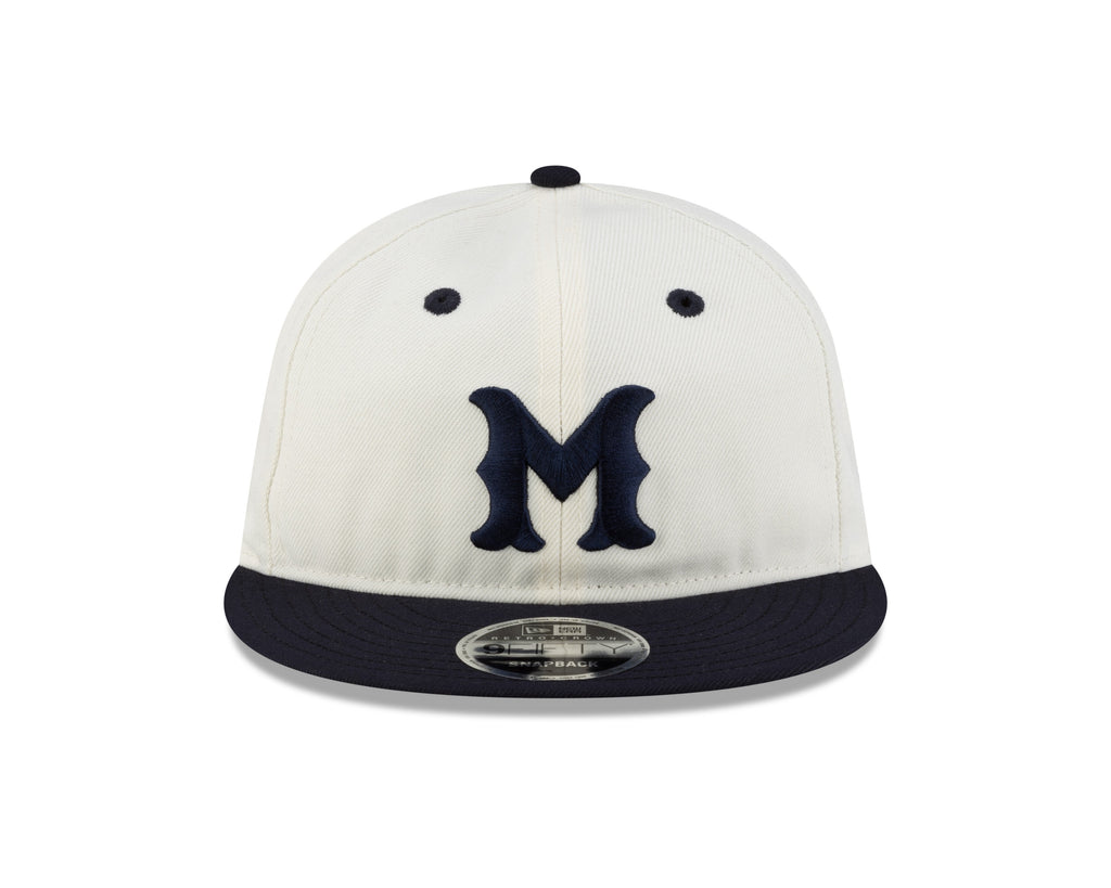Montreal Royals MiLB New Era Men Chrome White/Navy 9Fifty Retro Crown Snapback product image 7, provided for visual
