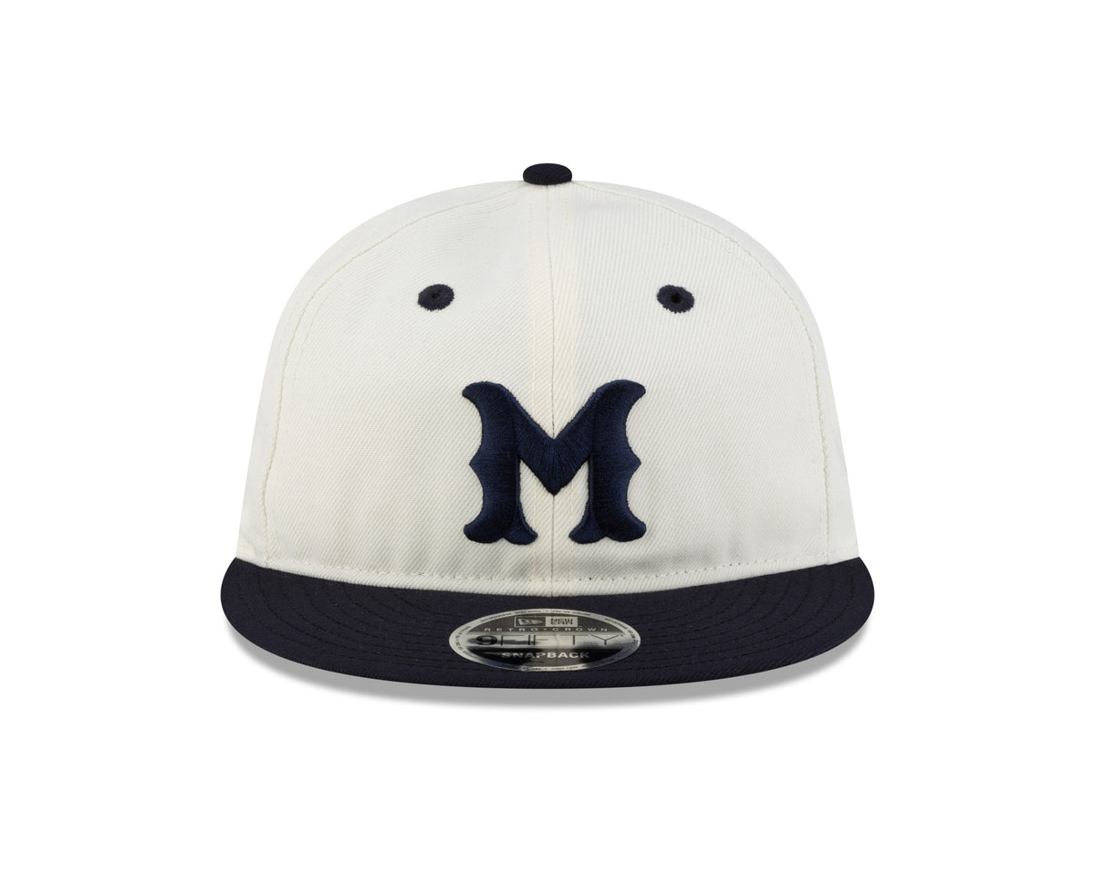 Montreal Royals MiLB New Era Men Chrome White/Navy 9Fifty Retro Crown Snapback product image 7, provided for visual