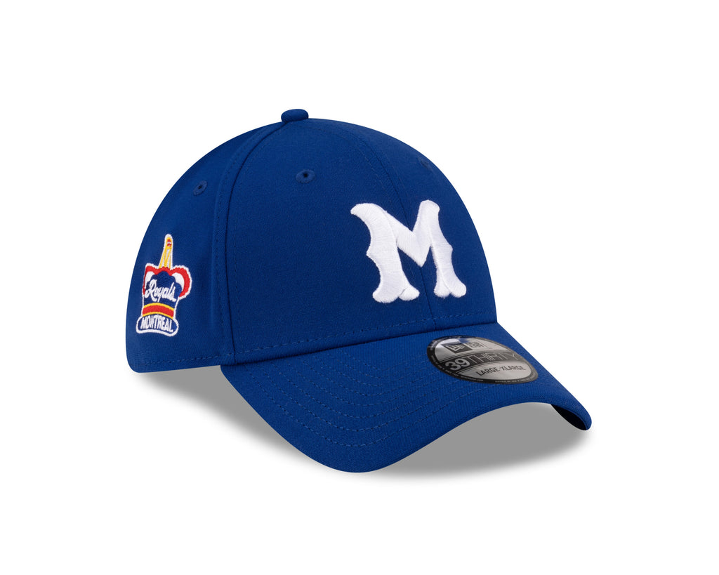 Montreal Royals MiLB New Era Men Royal Blue 39Thirty Stretch Fit Hat product image 1, provided for visual reference and