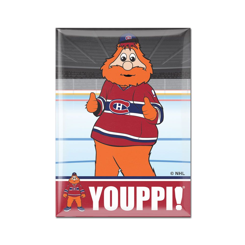 Youppi Montreal Canadiens NHL WinCraft 2.5"x3.5" Metal Team Magnet product image 1, provided for visual reference and