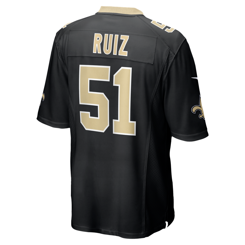 New Orleans Saints Cesar Ruiz Nike Black Game Jersey product image 3