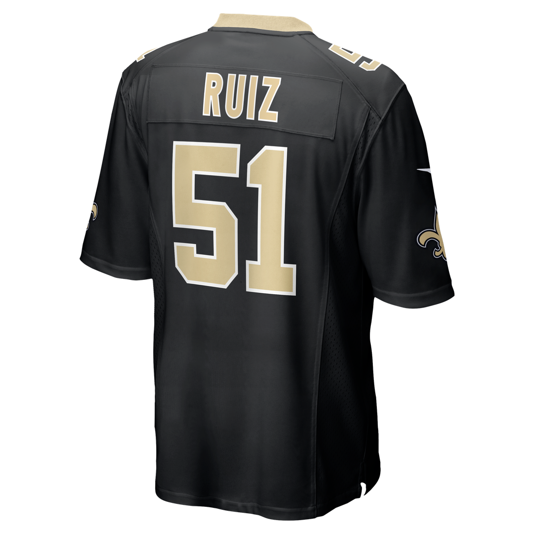 New Orleans Saints Cesar Ruiz Nike Black Game Jersey product image 3