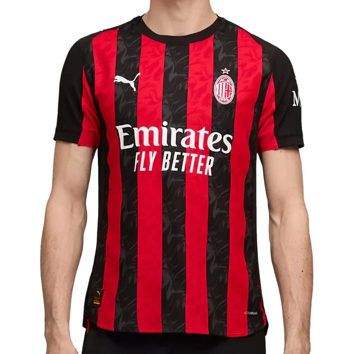 AC Milan Serie A Puma Men Red Black 2025/26 Authentic Home Jersey product image 3, provided for visual reference and product