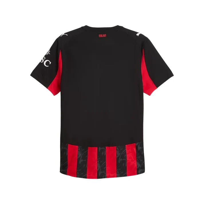 AC Milan Serie A Puma Men Red Black 2025/26 Authentic Home Jersey product image 2, provided for visual reference and product