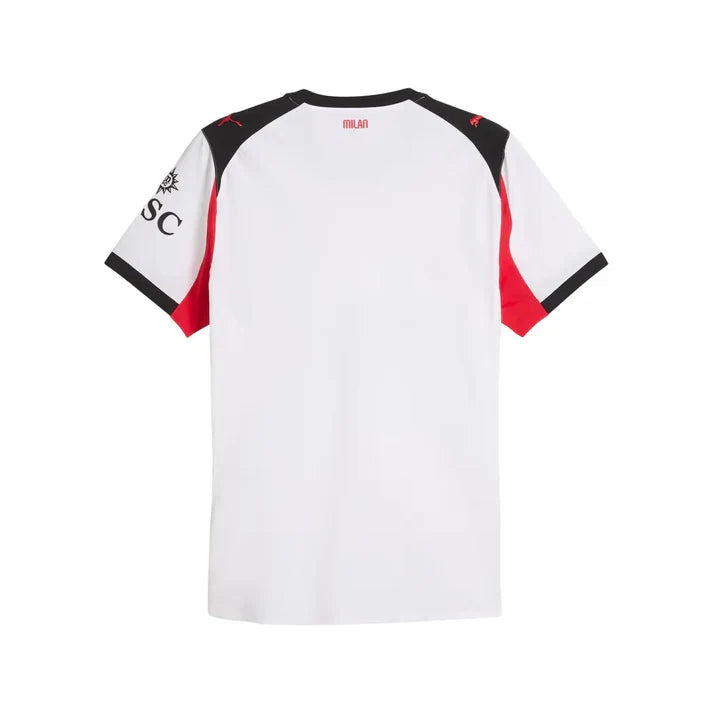 AC Milan Serie A Puma Men White 2025/26 Authentic Away Jersey product image 2, provided for visual reference and product