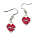 Montreal Canadiens NHL WinCraft 3D Heart Team Logo Earrings product image 1, provided for visual reference and product