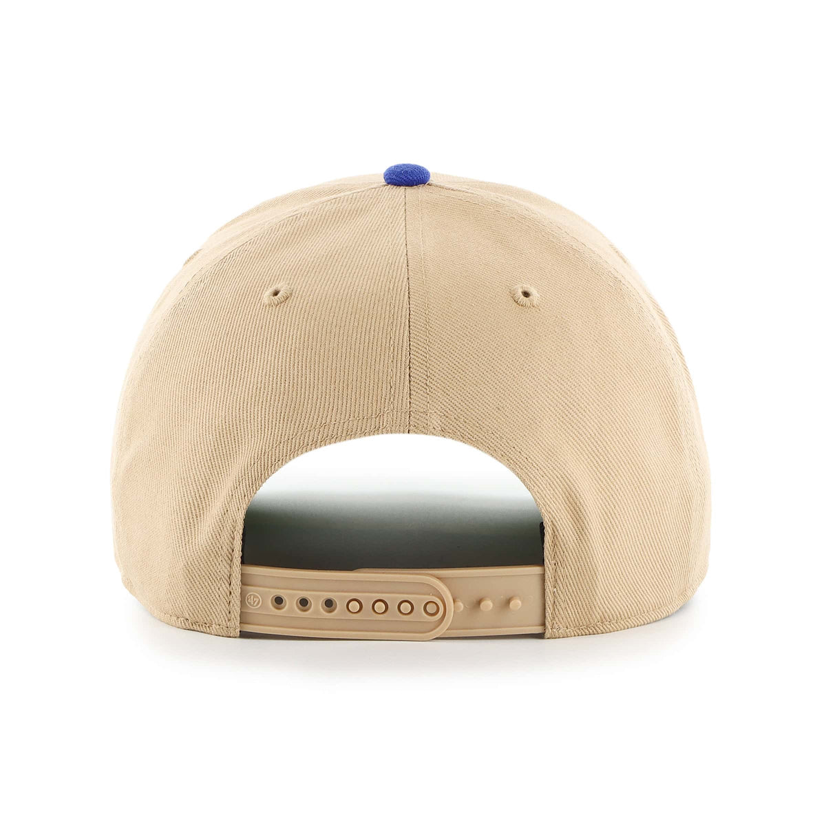 Toronto Blue Jays MLB 47 Brand Men Khaki / Royal Two Tone 1977 Logo Hitch Snapback Hat product image 2, provided for visual