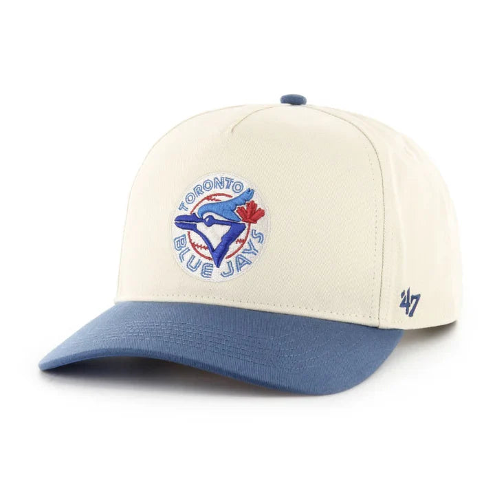 Toronto Blue Jays MLB 47 Brand Men Natural / Light Blue Two Tone 1977 Logo Hitch Snapback Hat product image 1, provided for