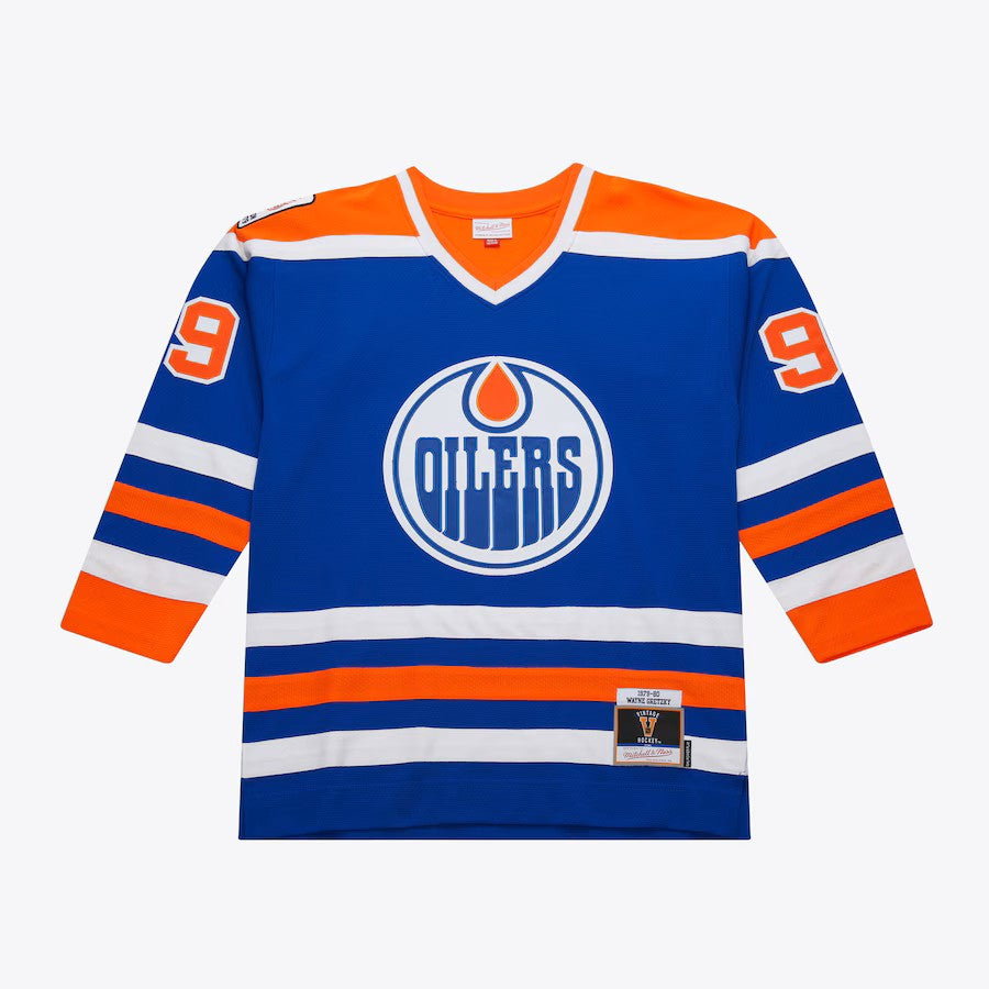 Wayne Gretzky Edmonton Oilers NHL Mitchell & Ness Men Royal 1979/80 Power Play Authentic Jersey product image 2, provided