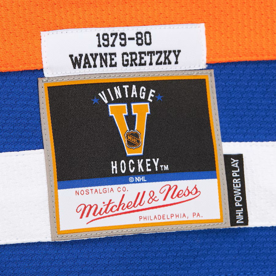 Wayne Gretzky Edmonton Oilers NHL Mitchell & Ness Men Royal 1979/80 Power Play Authentic Jersey product image 3, provided