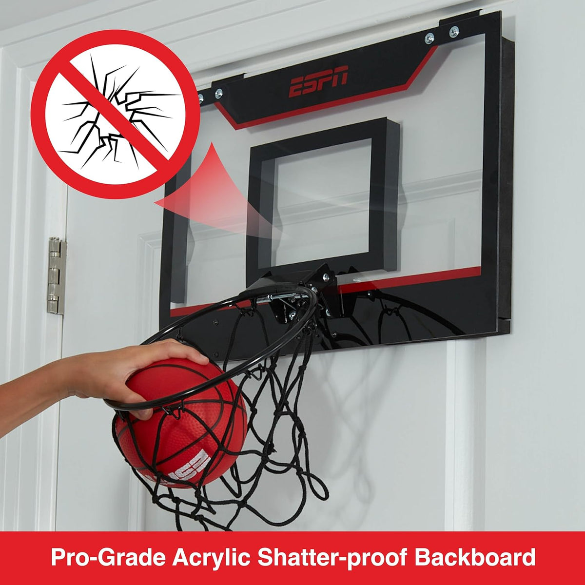 ESPN Pro Mini Basketball Hoop With Foldable Rim product image 4, provided for visual reference and product detail review
