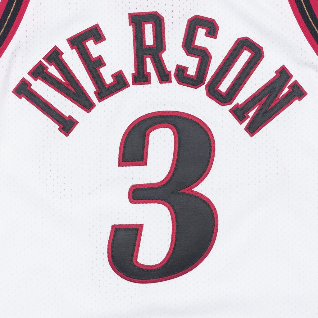 Allen Iverson Philadelphia 76ers 1997 Authentic White Jersey product image 6