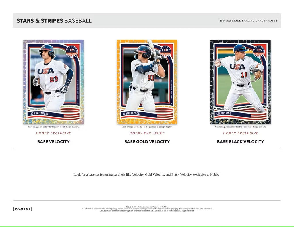 USA Baseball 2024 Panini Stars & Stripe Hobby Box Trading Cards product image 3, provided for visual reference and product
