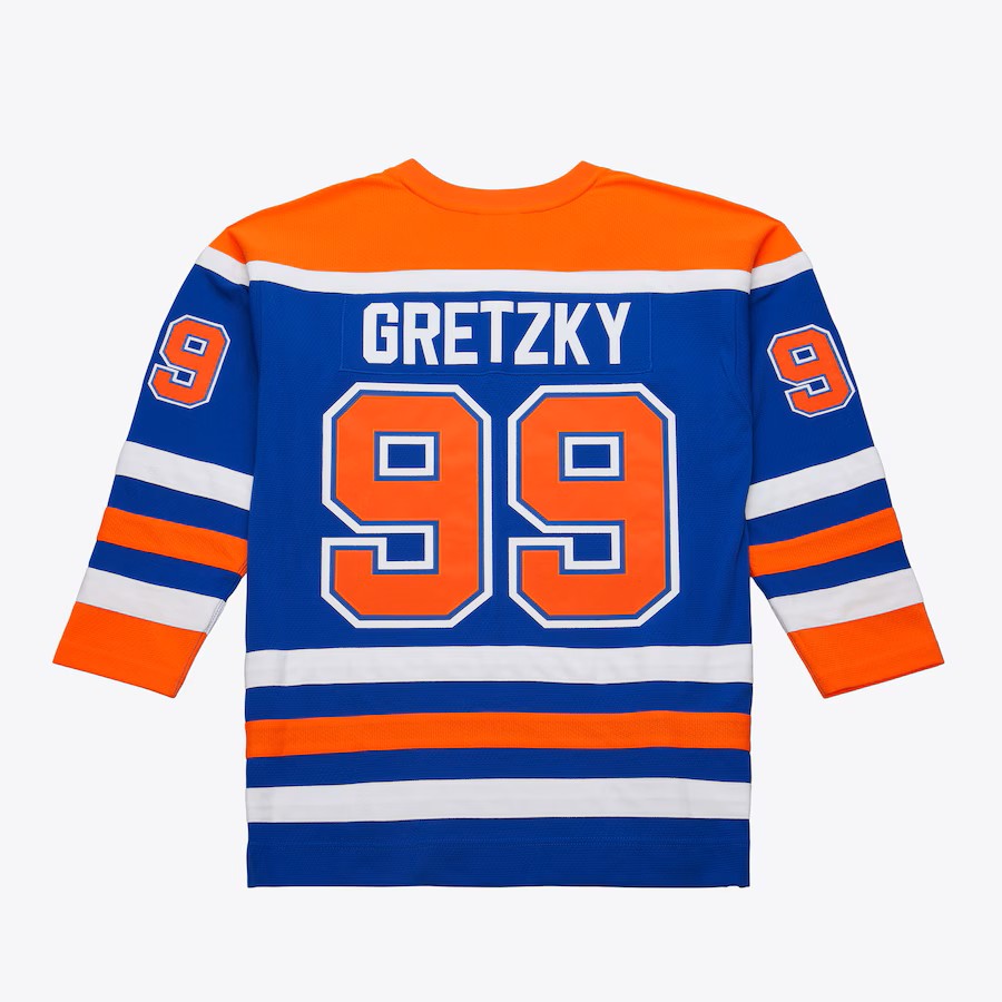 Wayne Gretzky Edmonton Oilers NHL Mitchell & Ness Men Royal 1986/87 Power Play Authentic Jersey product image 1, provided