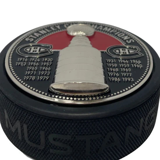 Montreal Canadiens NHL Ultra 3D Stanley Cup Medallion Hockey Puck product image 4, provided for visual reference and product