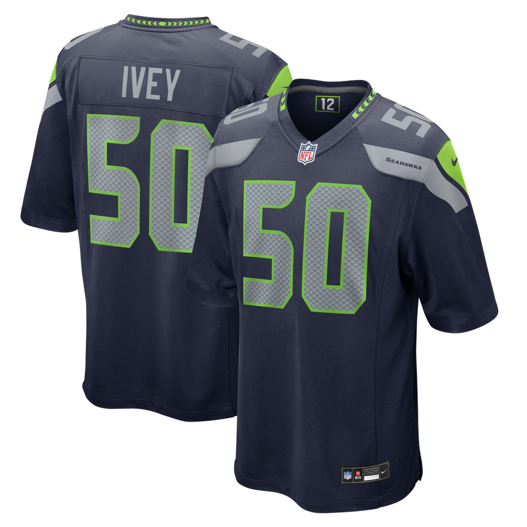 Seattle Seahawks Jared Ivey Nike College Navy Game Jersey product image 1