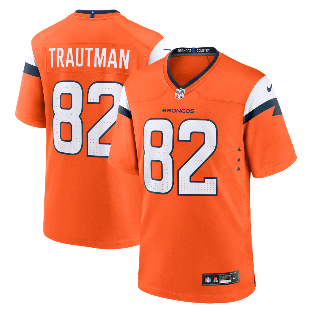 Denver Broncos Adam Trautman Nike Orange Game Jersey product image 1