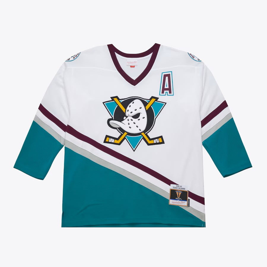 Teemu Selanne Anaheim Ducks NHL Mitchell & Ness Men White 1996-97 Power Play Authentic Jersey product image 2, provided for