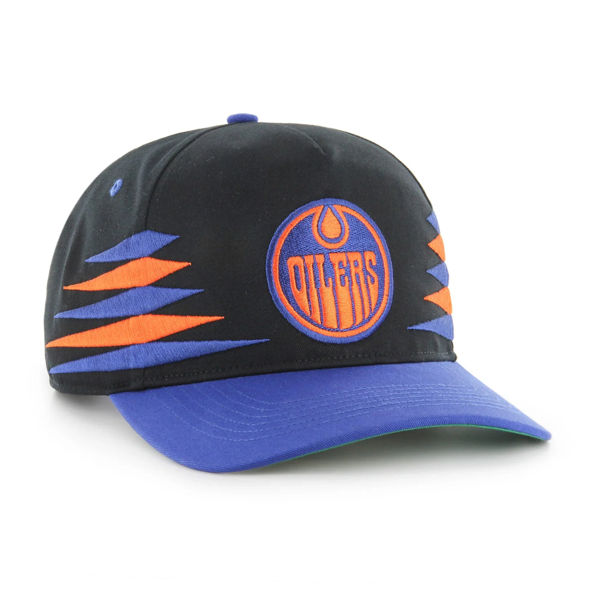 Edmonton Oilers NHL 47 Brand Men Black Diamond Hitch Snapback Hat product image 3, provided for visual reference and product