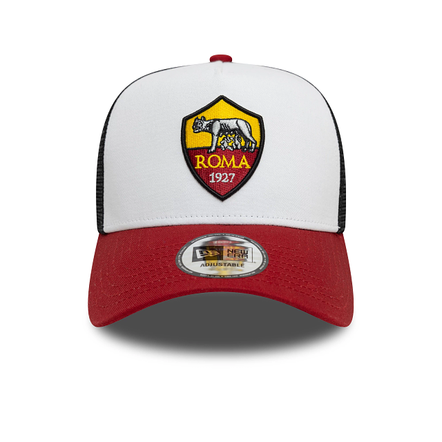 AS Roma Serie A New Era Men White/Red 9Forty Trucker Core Snapback product image 3, provided for visual reference and