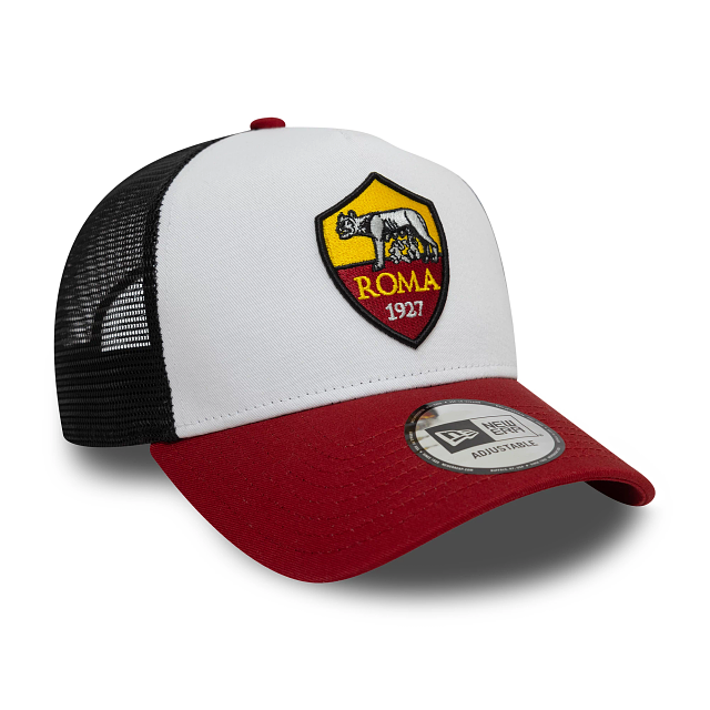AS Roma Serie A New Era Men White/Red 9Forty Trucker Core Snapback product image 4, provided for visual reference and