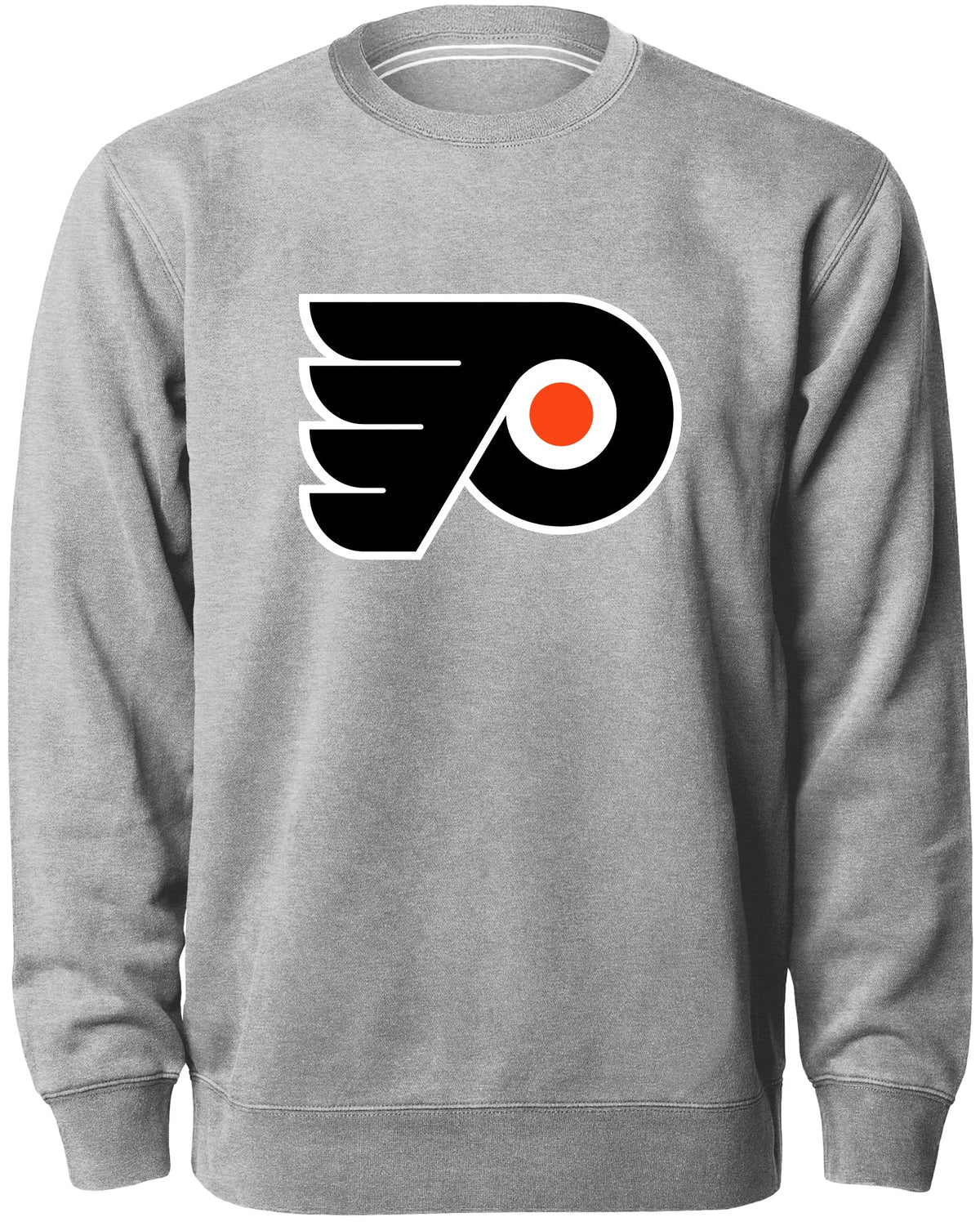 Philadelphia Flyers NHL Bulletin Men Athletic Grey Twill Logo Express Crew Sweater product image 1, provided for visual