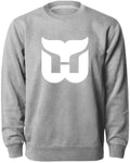 Hartford Whalers NHL Bulletin Men Athletic Grey Twill Logo Express Crew Sweater product image 1, provided for visual