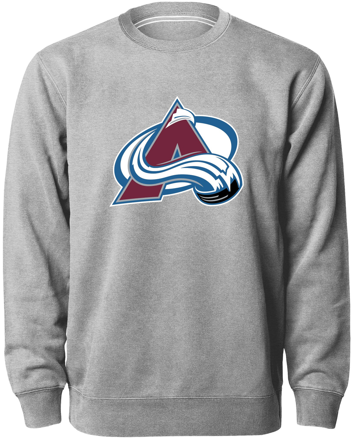 Colorado Avalanche NHL Bulletin Men Athletic Grey Twill Logo Express Crew Sweater product image 1, provided for visual