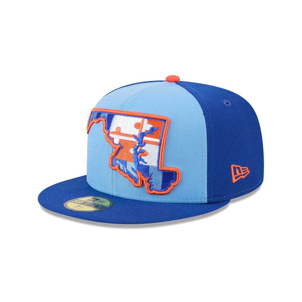 Aberdeen IronBirds MiLB New Era Men Light Blue/Royal 59Fifty Alternate Authentic Collection Fitted Hat product image 1,