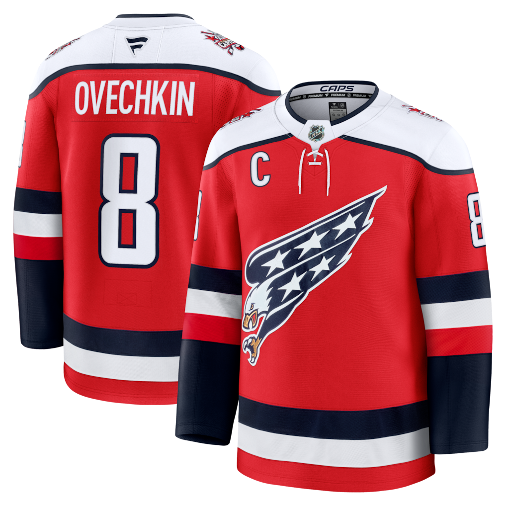 Alexander Ovechkin Washington Capitals NHL Fanatics Branded Men Red Alternate Premium Jersey product image 3, provided for