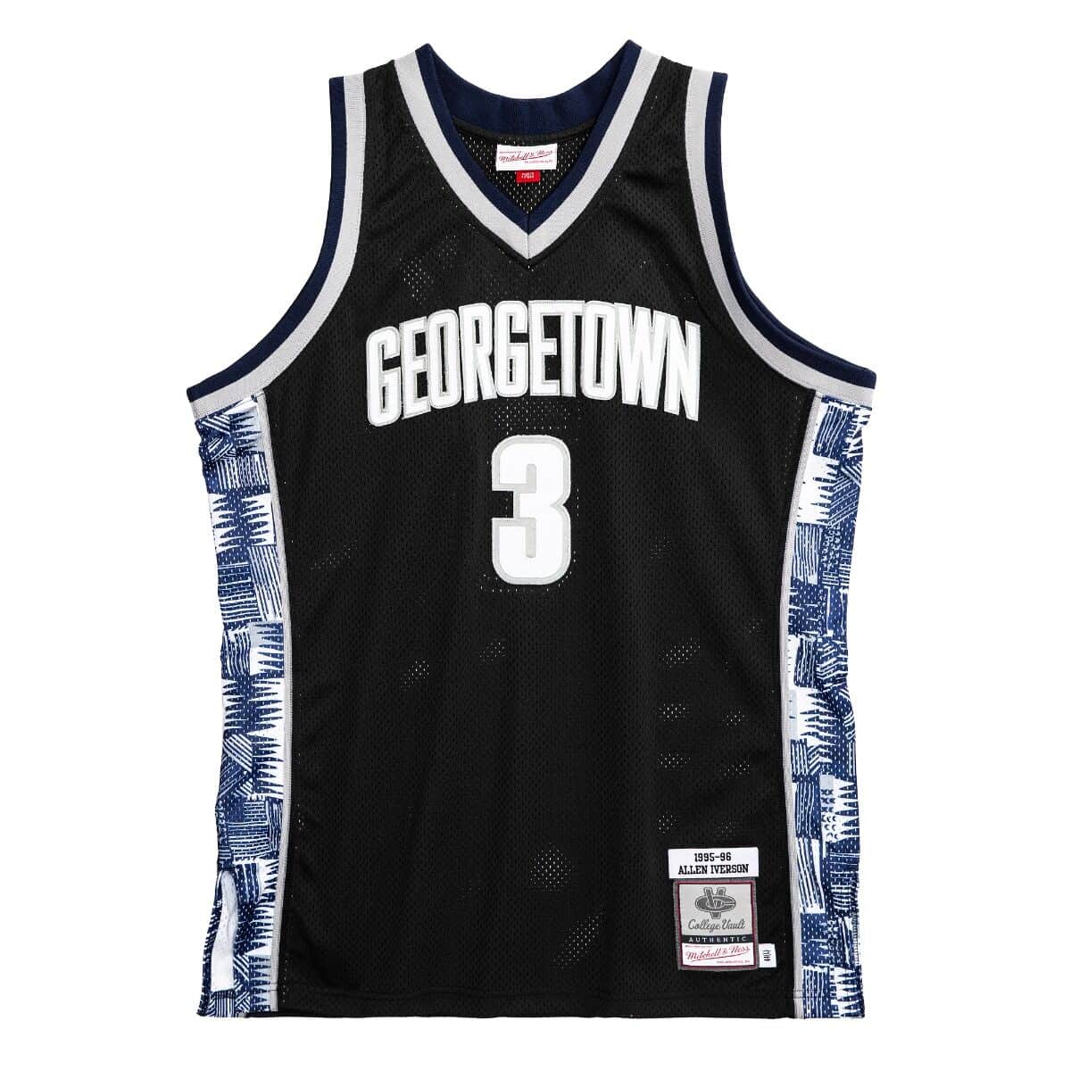 Allen Iverson Georgetown University NCAA Mitchell & Ness Men Black 1995-96 Hardwood Classics Swingman Jersey product image